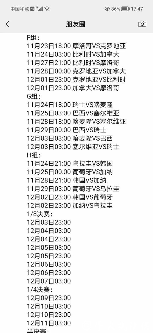 深入解析世界杯比赛时间表分析